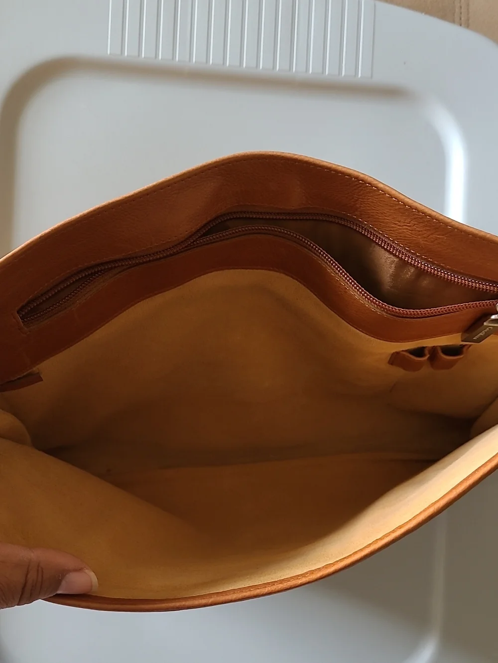 Cole Haan Cognac/Tan Leather Document Holder Bag